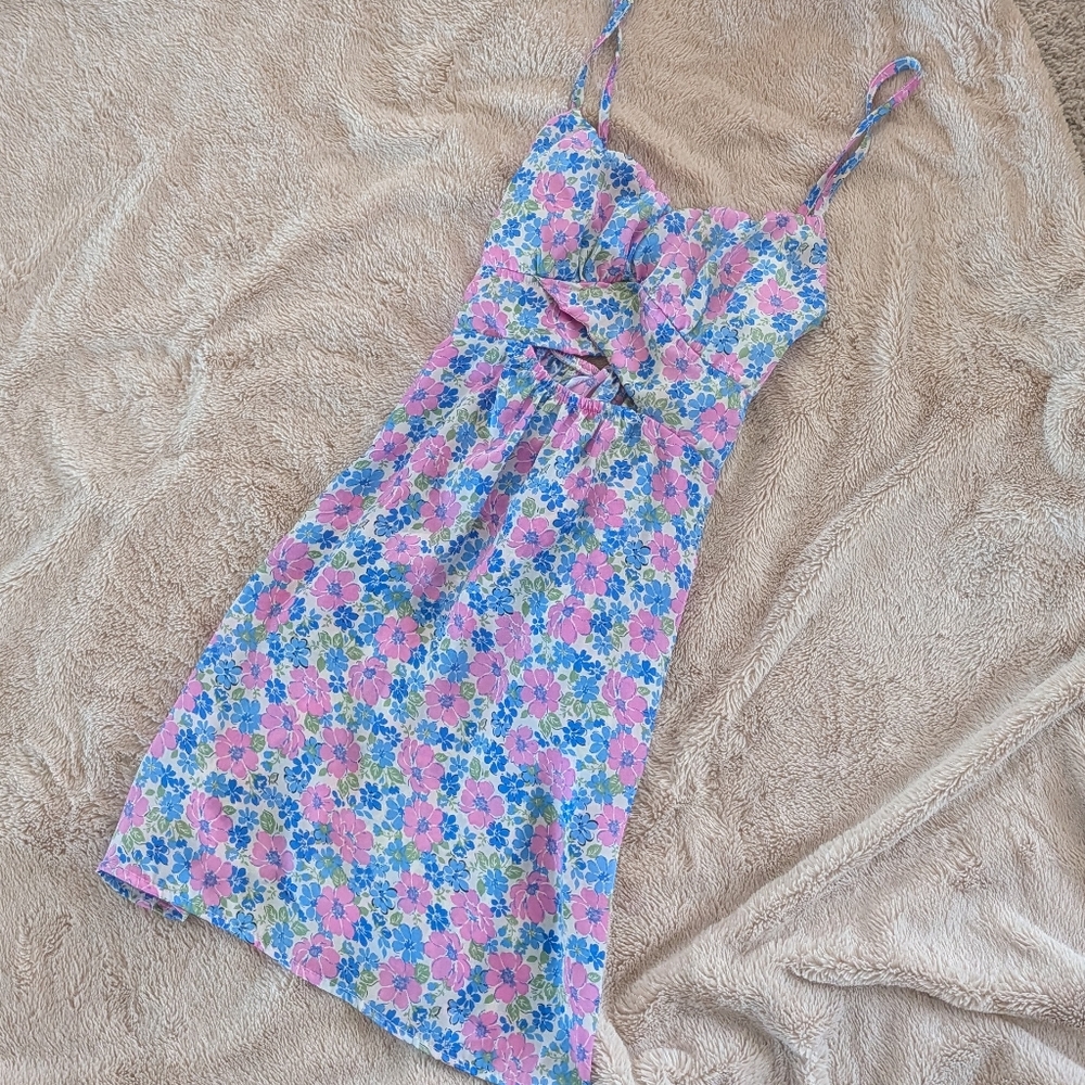 Rue 21 Floral Mini Dress Spaghetti Straps